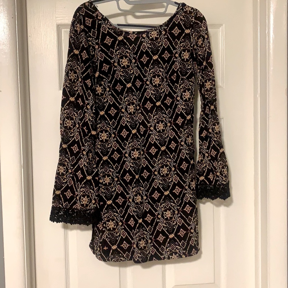 Long sleeve mini dress
